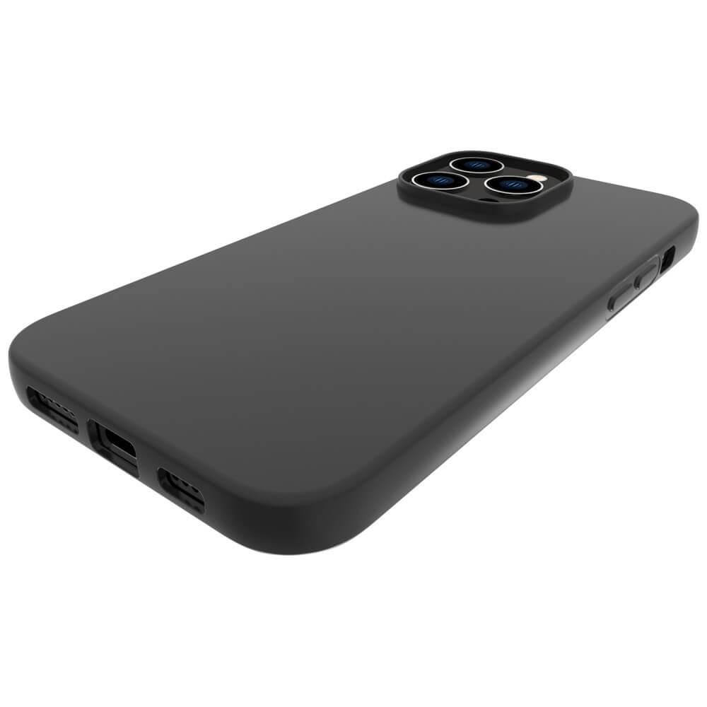 Cover-Discount  iPhone 14 Pro Max - Housse en caoutchouc silicone noir mat 