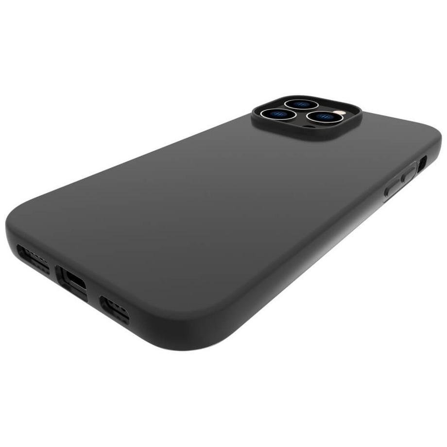 Cover-Discount  iPhone 14 Pro Max - Housse en caoutchouc silicone noir mat 