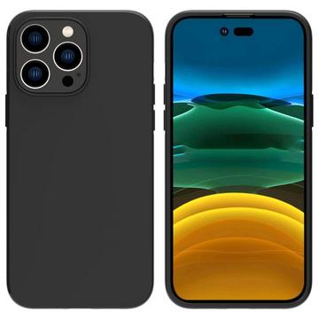 iPhone 14 Pro Max - Housse en caoutchouc silicone noir mat