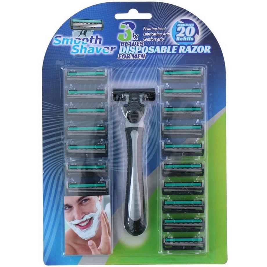 B2X  Rasoir pour hommes - 20 lames de recharge 