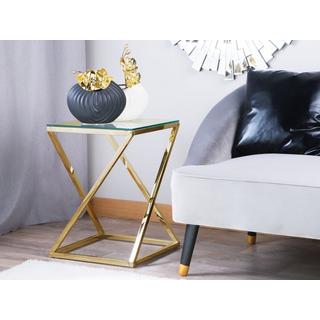 Beliani Table d'appoint en Verre Glamour BEVERLY  