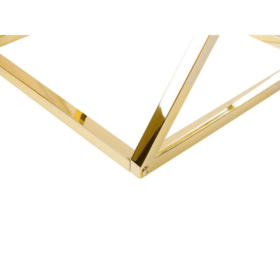 Beliani Beistelltisch aus Glas Glamourös BEVERLY  