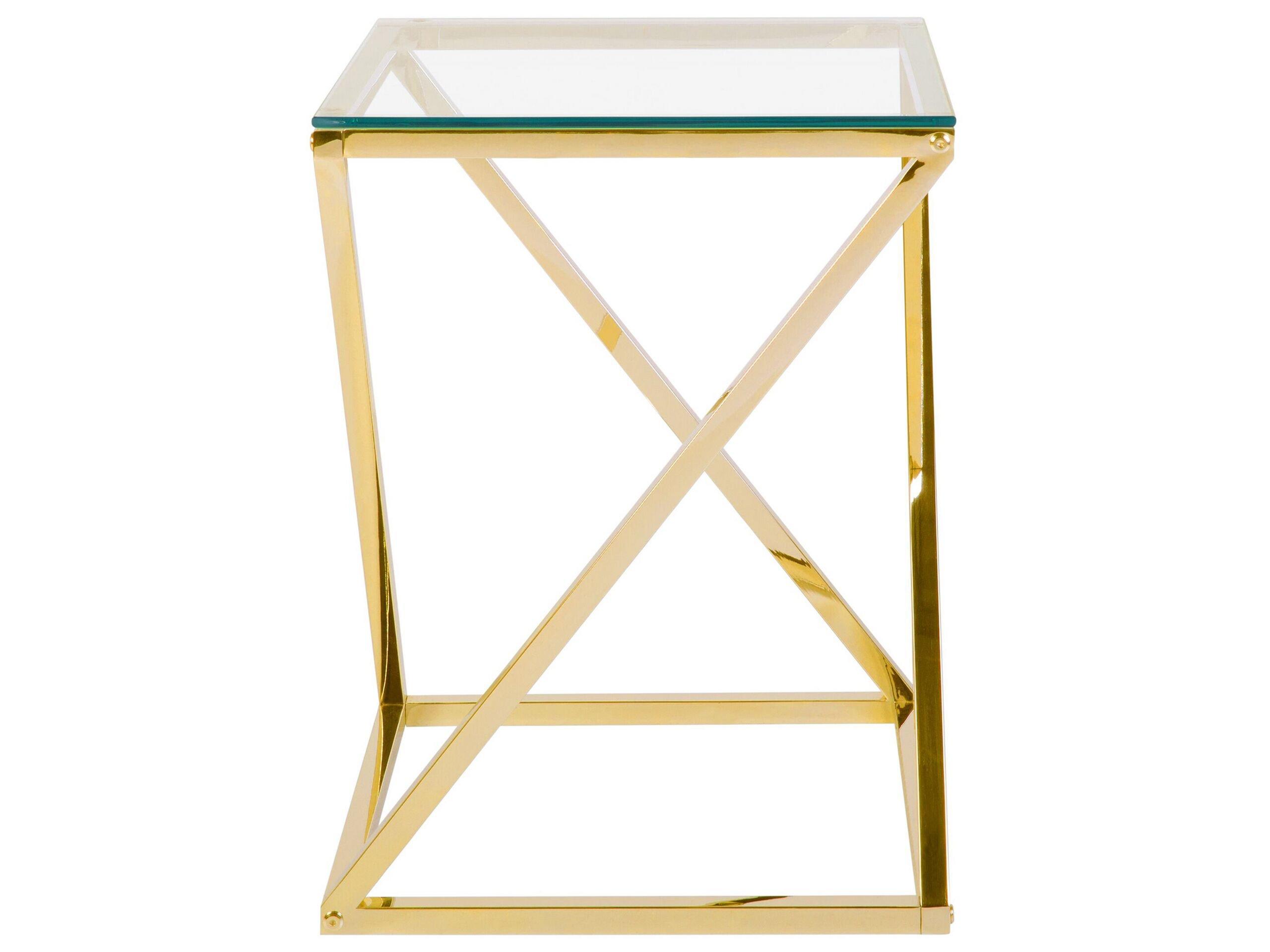 Beliani Table d'appoint en Verre Glamour BEVERLY  