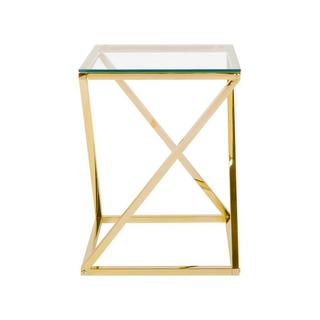 Beliani Table d'appoint en Verre Glamour BEVERLY  