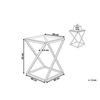 Beliani Beistelltisch aus Glas Glamourös BEVERLY  