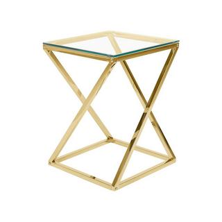 Beliani Table d'appoint en Verre Glamour BEVERLY  