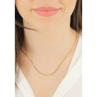 MUAU Schmuck  Collier Panzer Gelbgold 585, 2.1mm, 60cm 