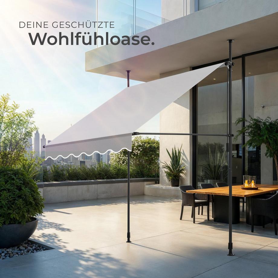 Tectake Store à pince sans perçage  avec manivelle  