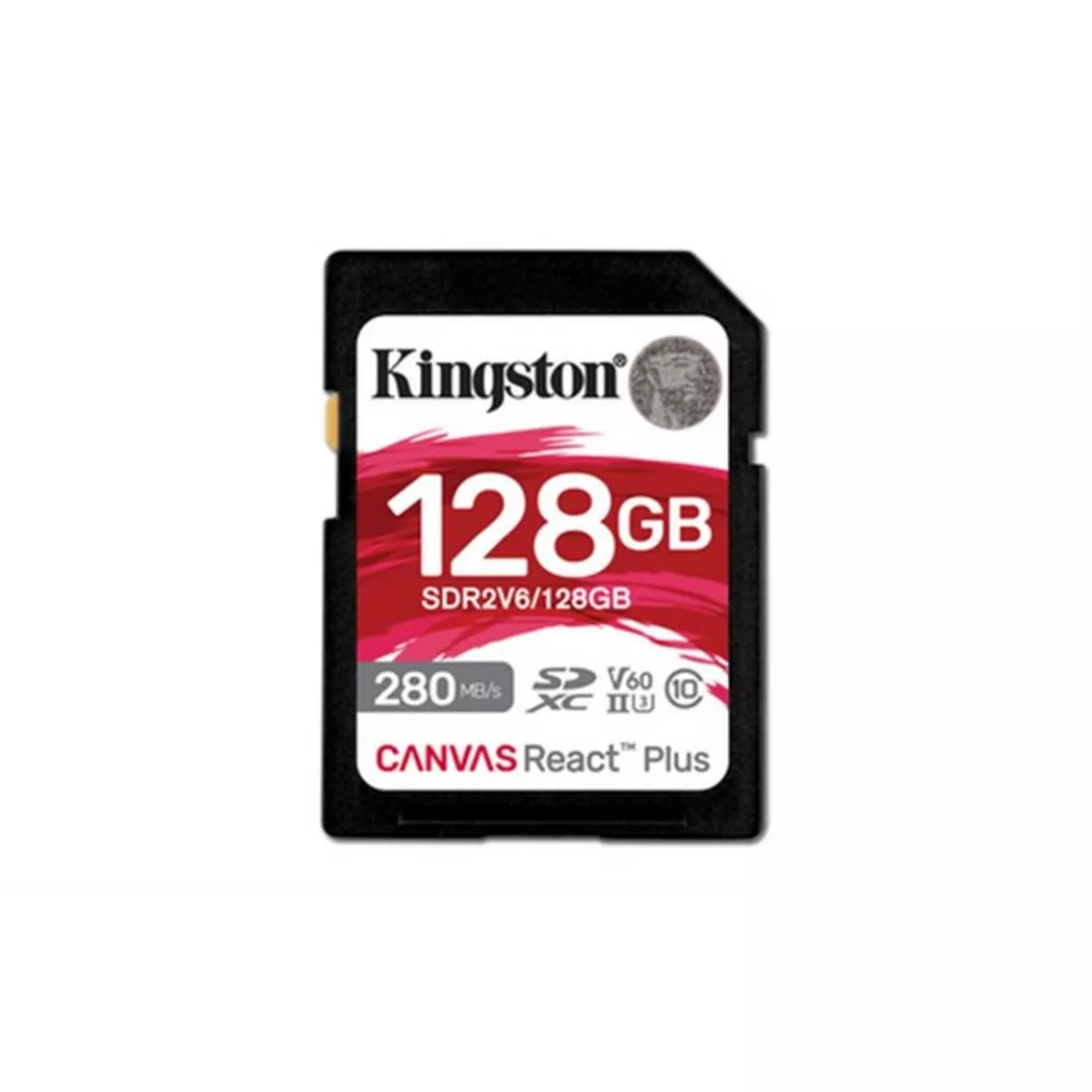 Kingston Technology 128GB Canvas React Plus SDXC UHS-II 280R/100W U3 V
