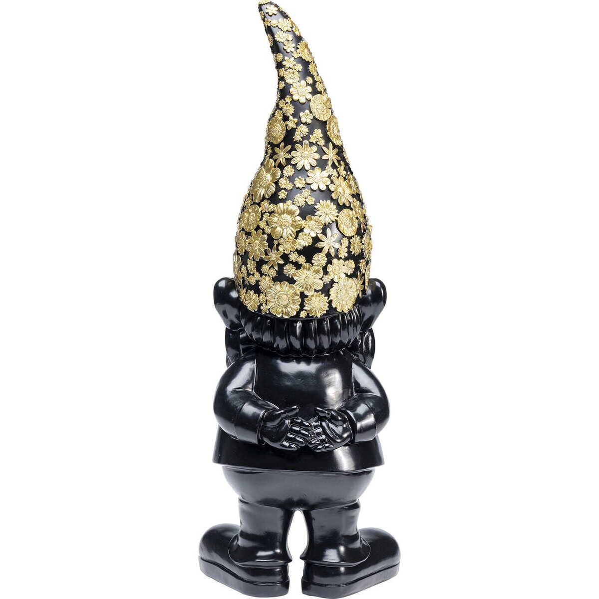 KARE Design Figura decorativa Nano in piedi Nero Oro 61 cm  