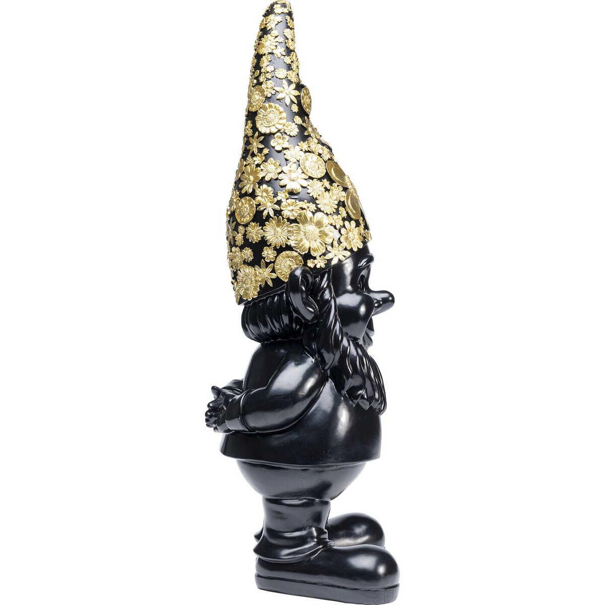 KARE Design Figura decorativa Nano in piedi Nero Oro 61 cm  