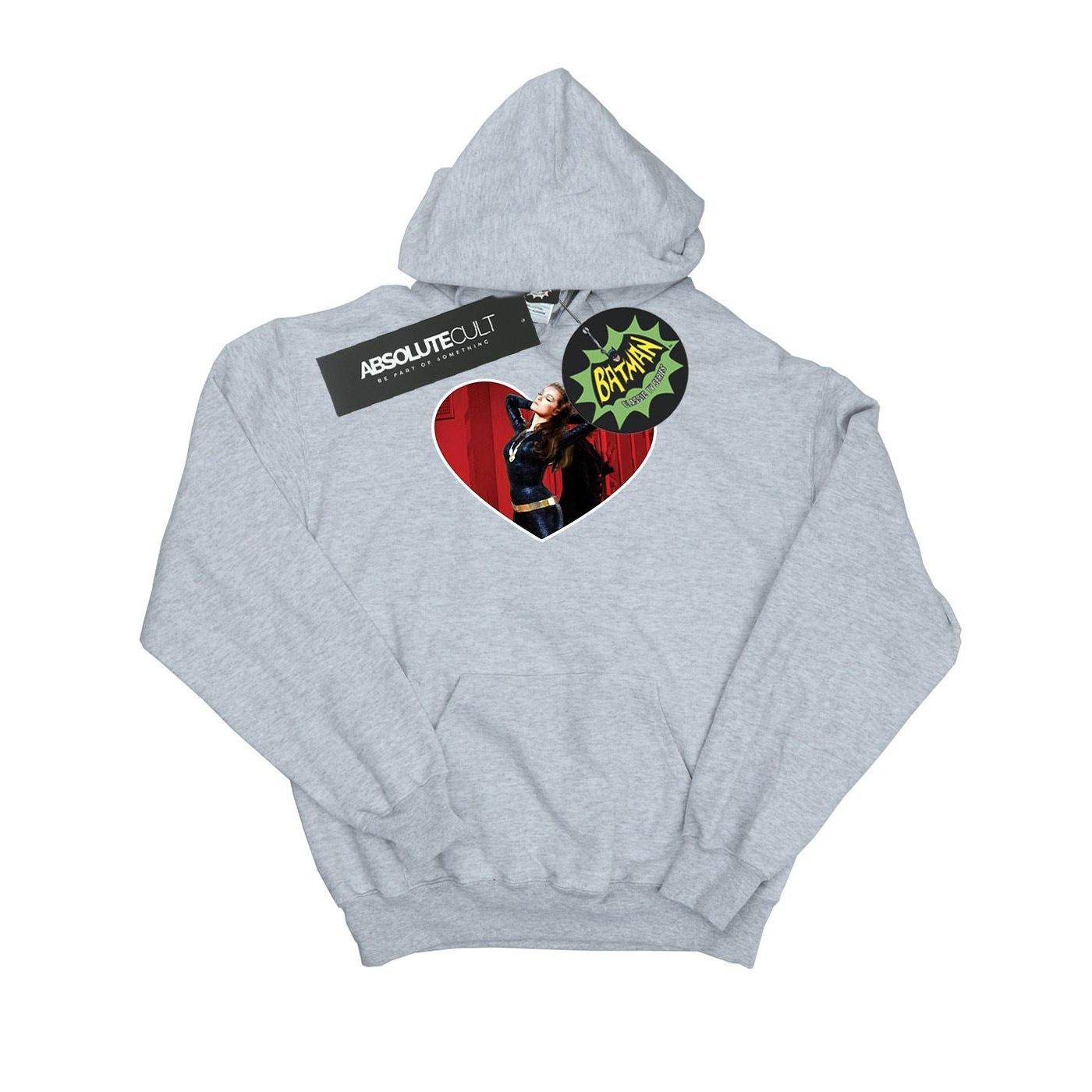 Image of Batman Tv Series Catwoman Heart Kapuzenpullover Herren Grau L