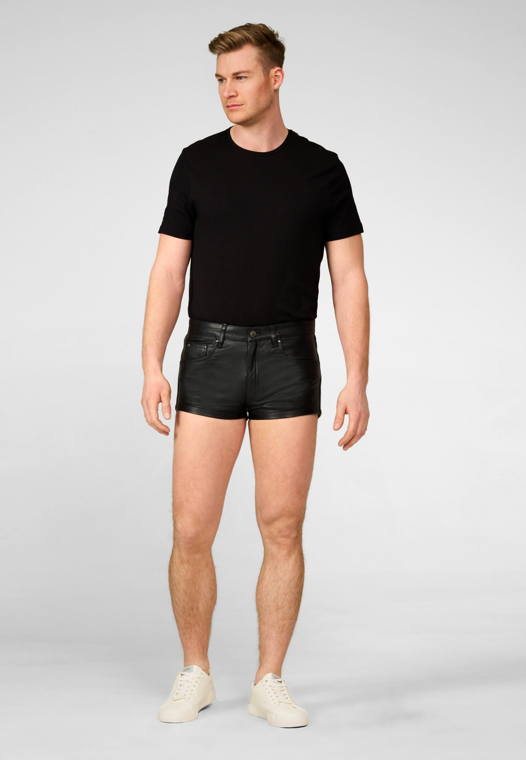 RICANO  Lederhose Shorts, Aus hochwertigem gewachstem Rindsleder 