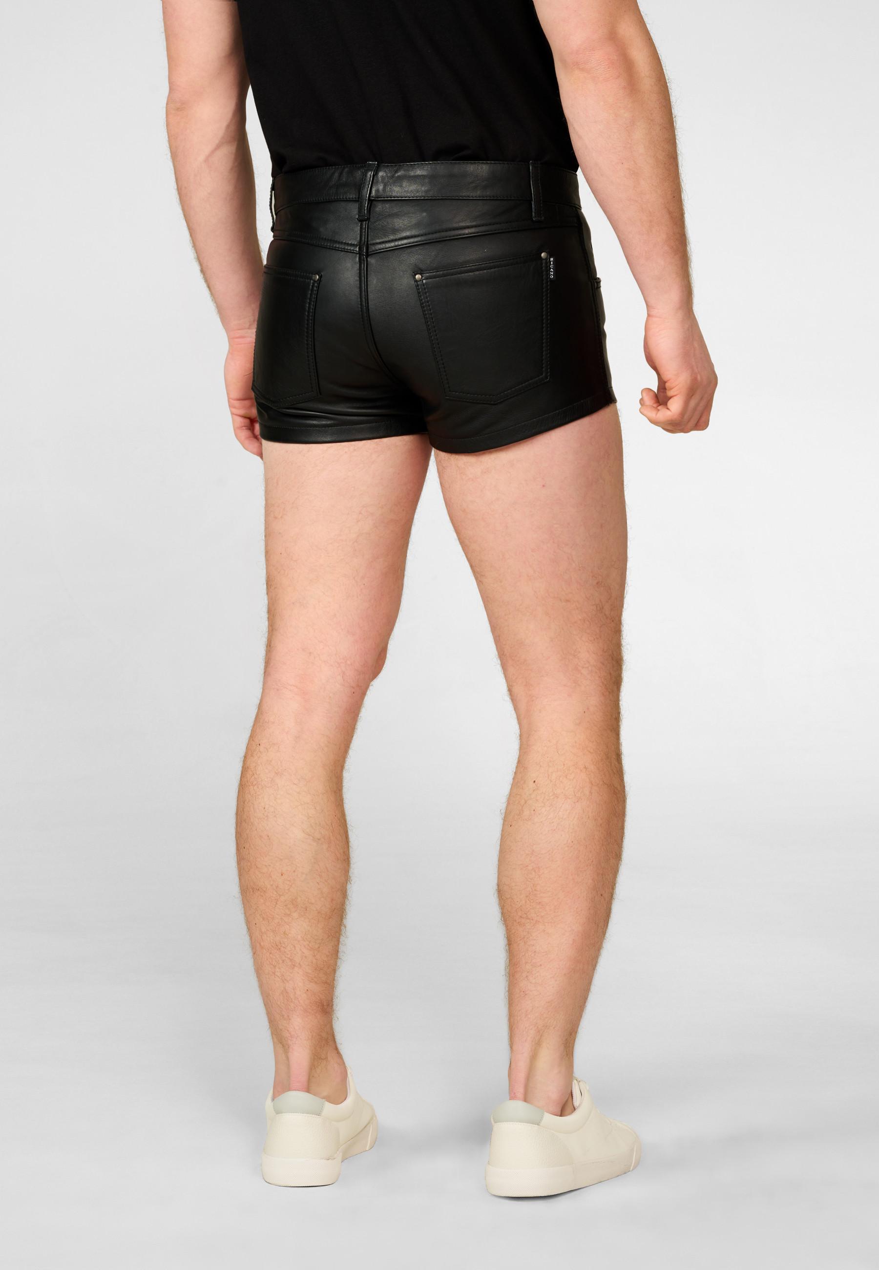 RICANO  Lederhose Shorts, Aus hochwertigem gewachstem Rindsleder 