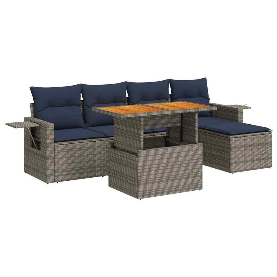 set di divani da giardino Polirattan