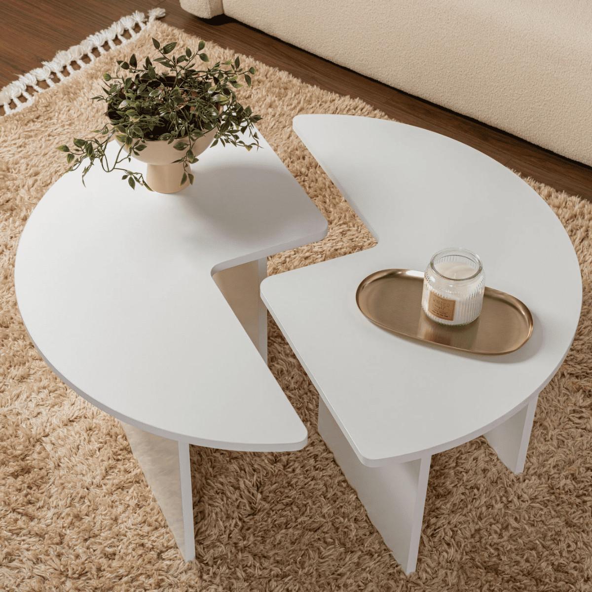 Calicosy Set di 2 tavolini da salotto MOIRA  