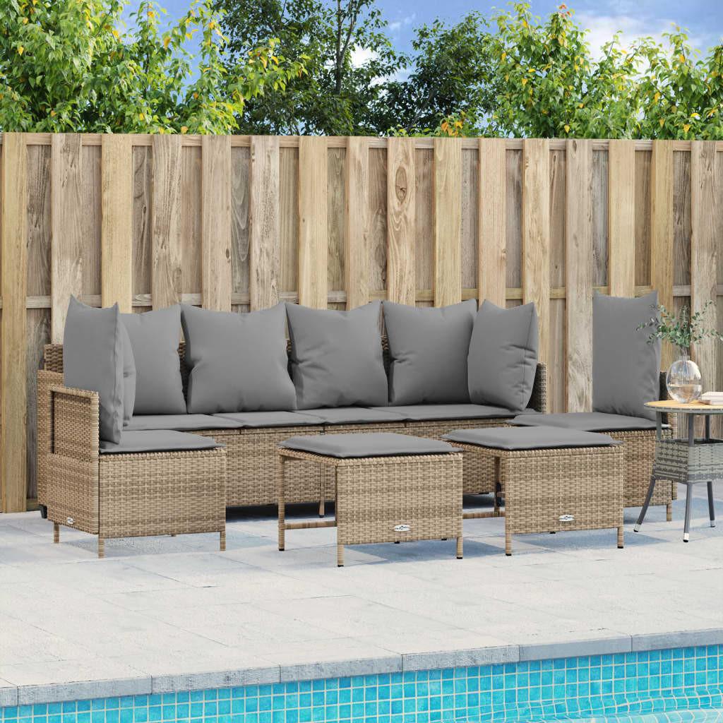 VidaXL set divano da giardino Polirattan  