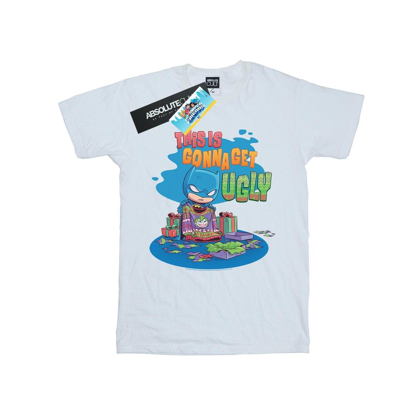 Image of Super Friends Batman Joker Christmas Jumper Tshirt Jungen Weiss 116