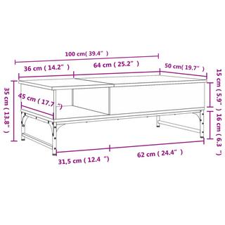 VidaXL Couchtisch metall  