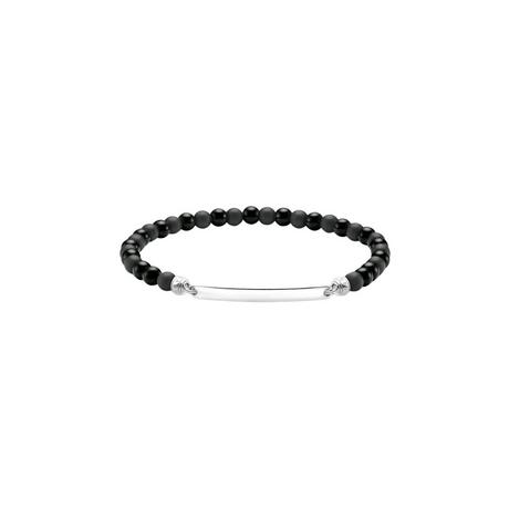 Thomas Sabo  Gravierbares Armband mit Obsidian-Perlen 