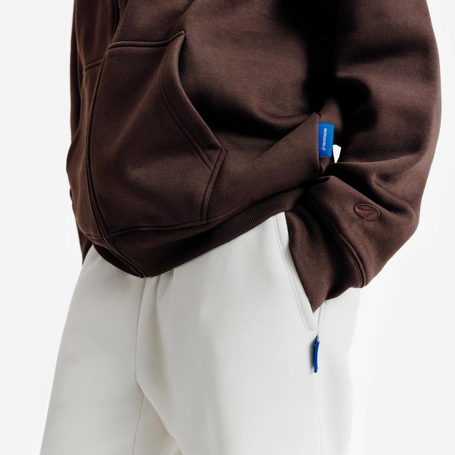 DECATHLON  Jacke mit Reissverschluss Kapuze Baumwolle 