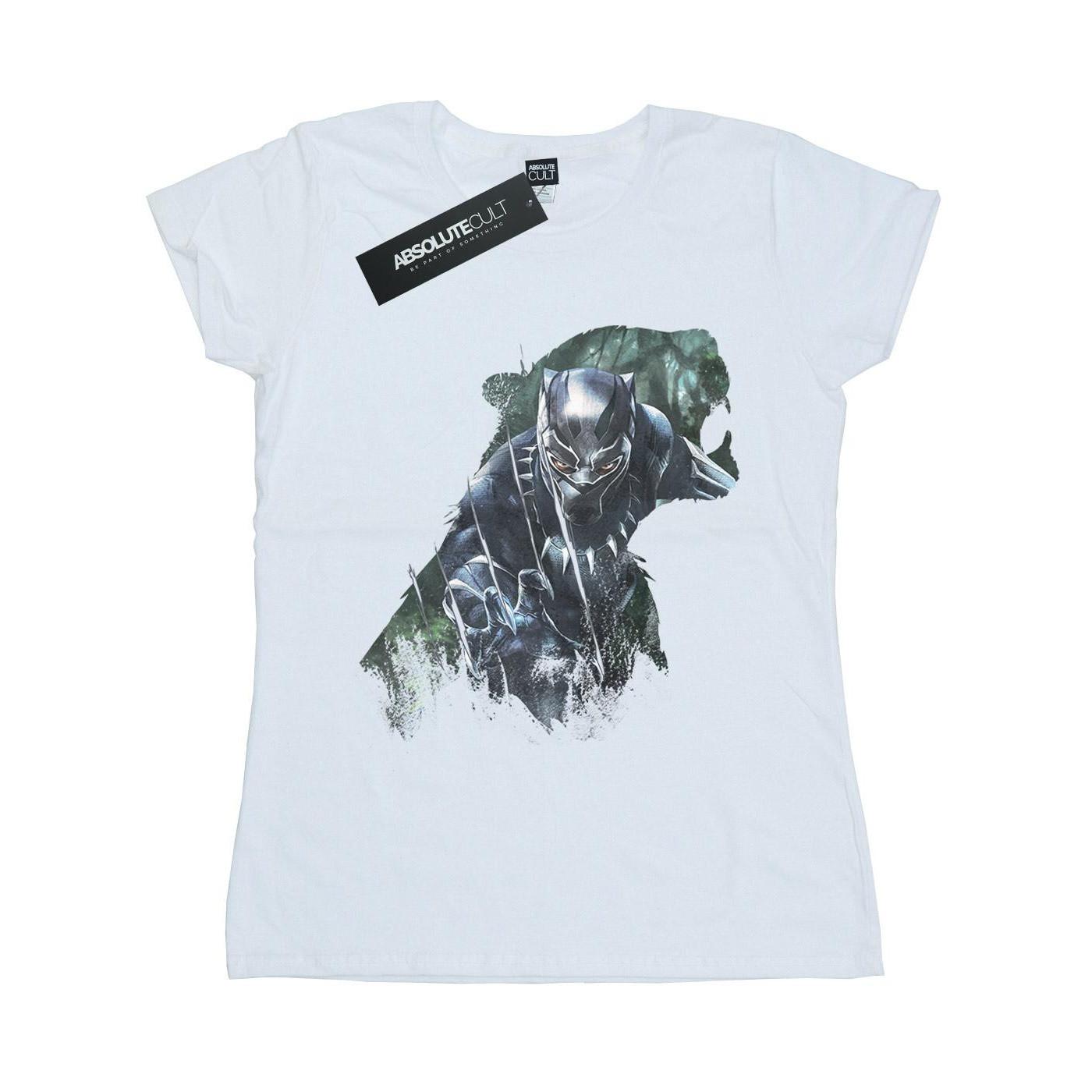 Image of Black Panther Wild Silhouette Tshirt Damen Weiss XXL