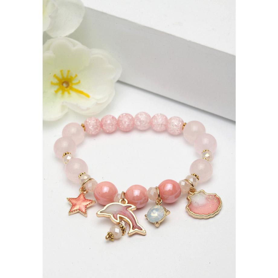 AVANT-GARDE PARIS  Bracelets de perles colorés avec breloques 