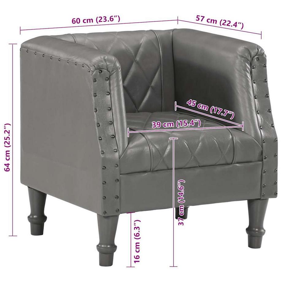 VidaXL Fauteuil cuir  