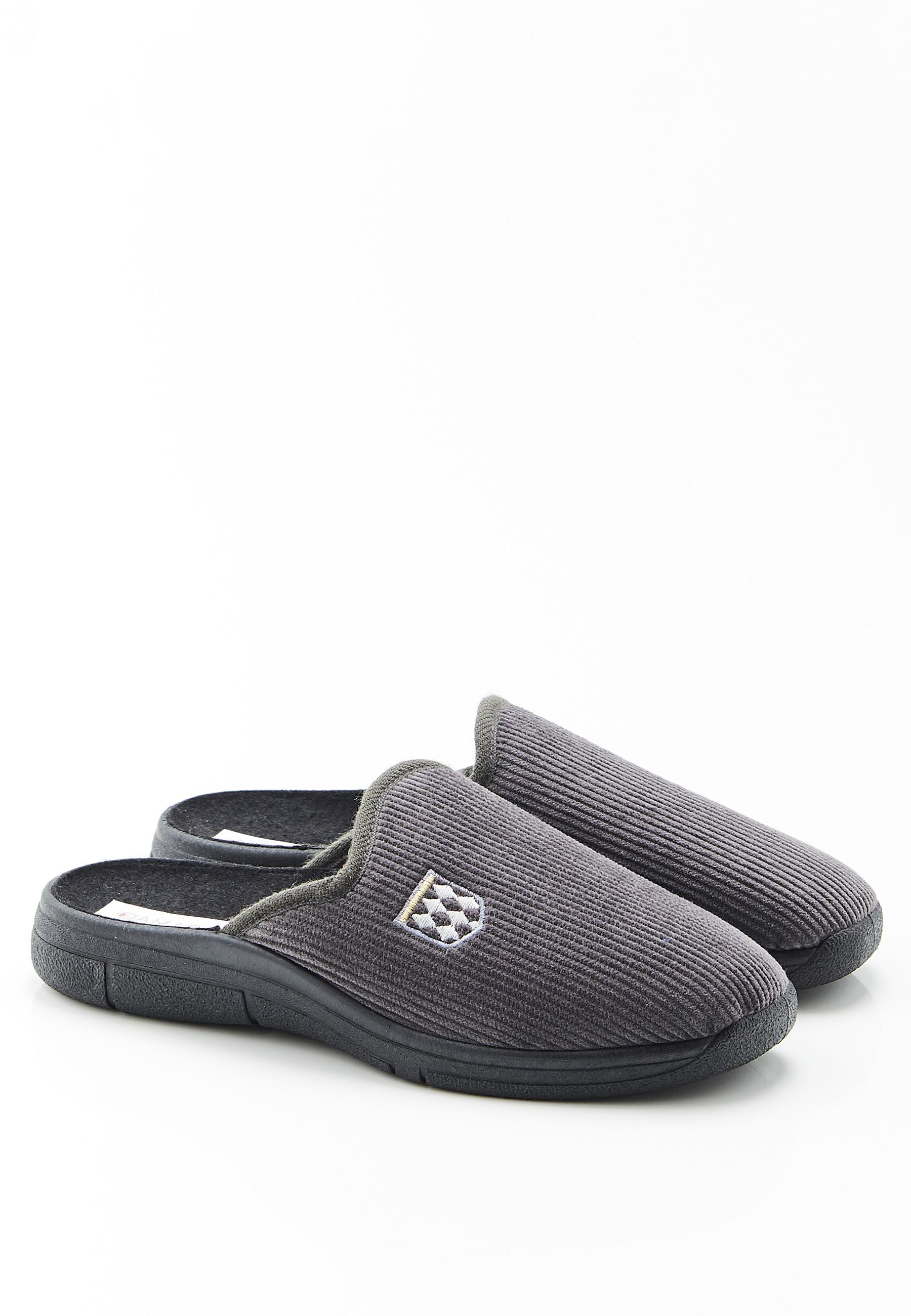 Image of Samt-pantoffeln. Unisex Grau 40