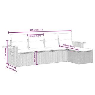 VidaXL Garten sofagarnitur poly-rattan  