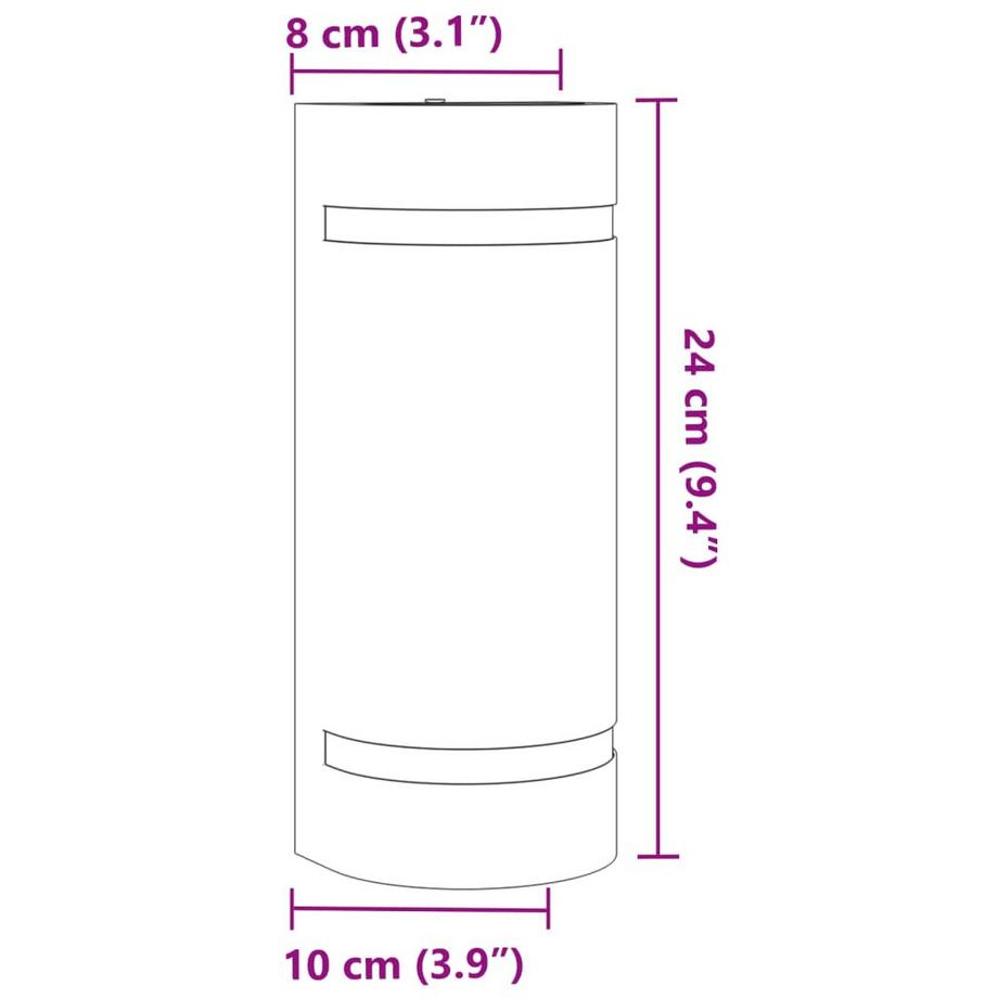 VidaXL Applique murale d'extérieur aluminium  