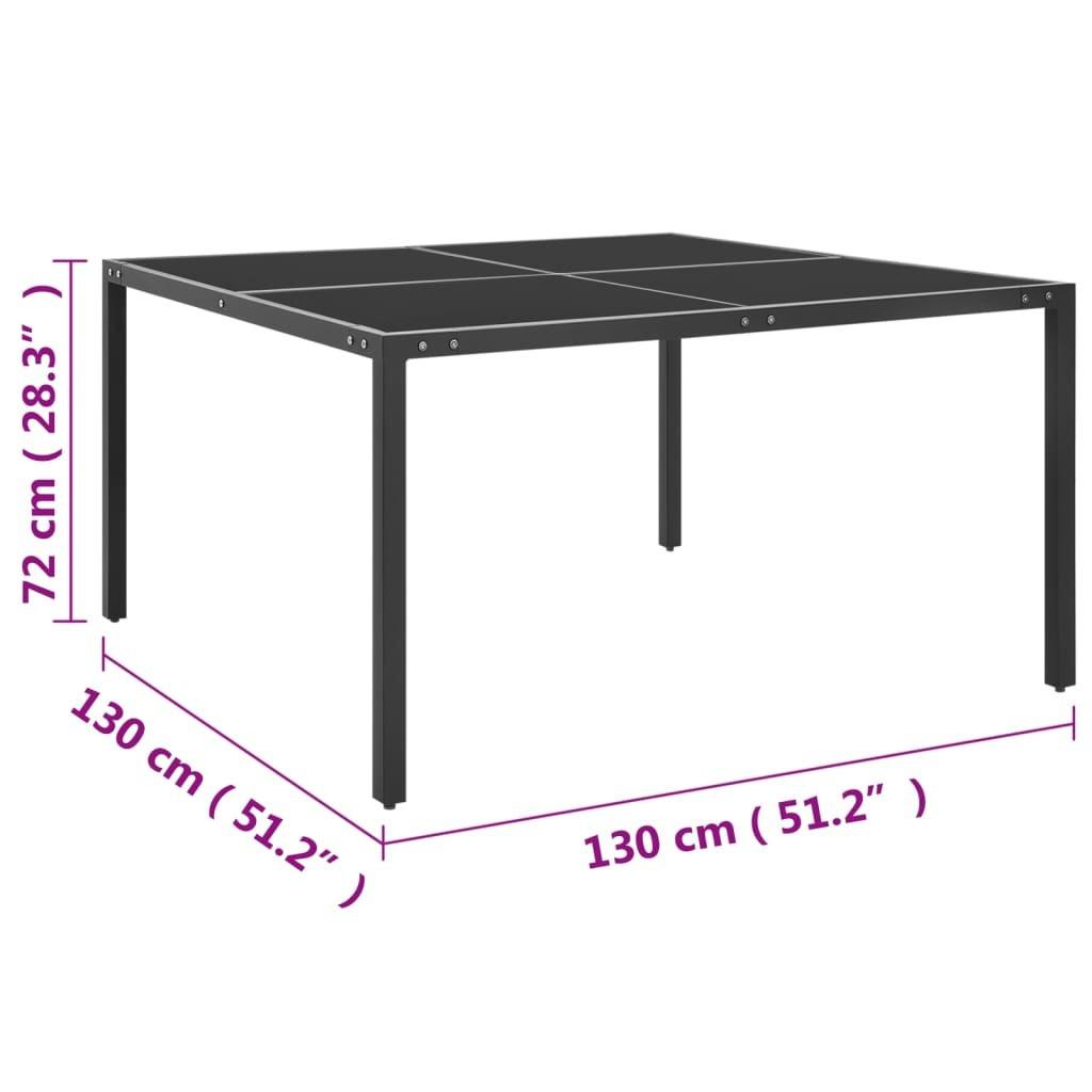 VidaXL Table de jardin acier  