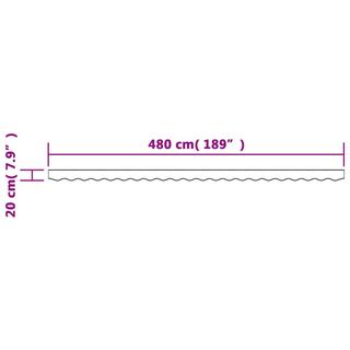 VidaXL Tissu de cantonnière d’auvent de remplacement tissu  