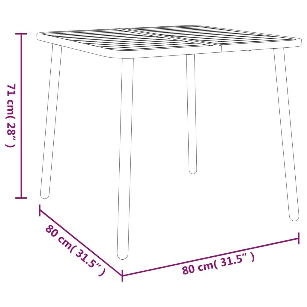 VidaXL Gartentisch stahl  