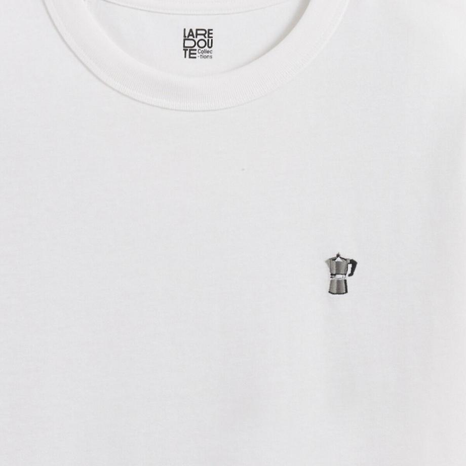 La Redoute Collections T-shirt avec broderie cafetière  