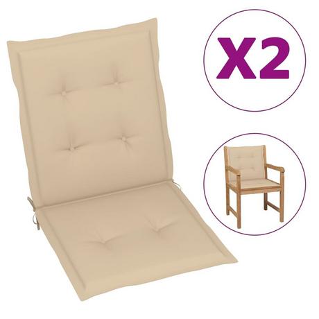 VidaXL Coussins de chaise de jardin 2 pcs   100x50x3 cm  