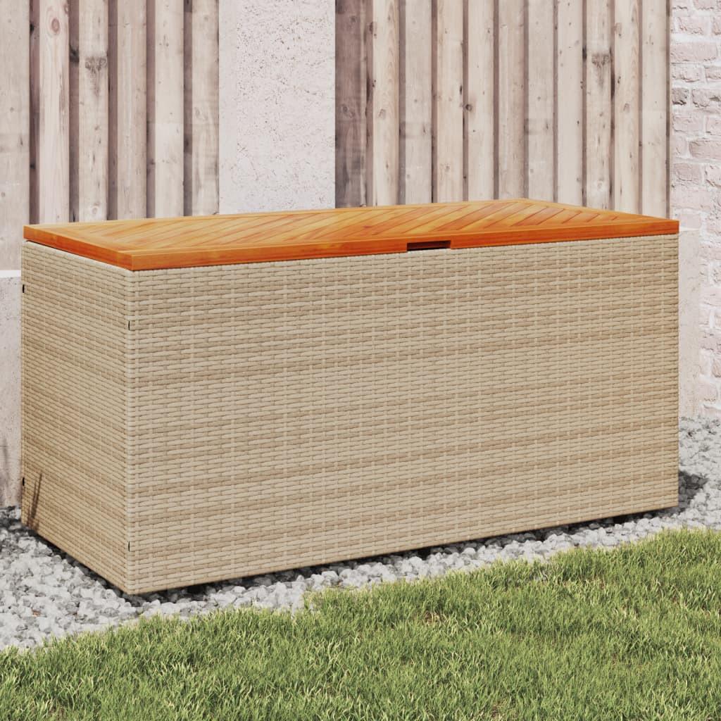 VidaXL Boîte de rangement de jardin rotin synthétique  