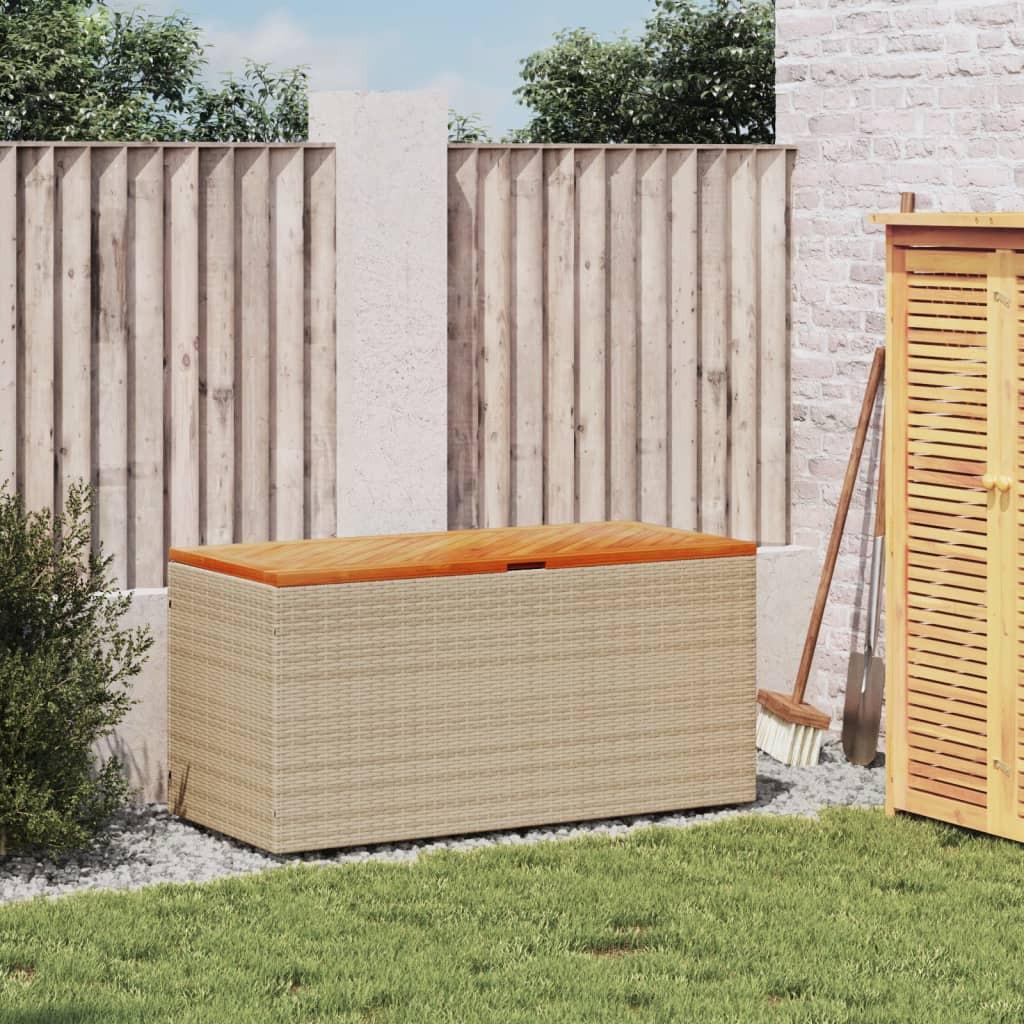 VidaXL Boîte de rangement de jardin rotin synthétique  