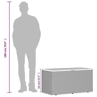 VidaXL Boîte de rangement de jardin rotin synthétique  