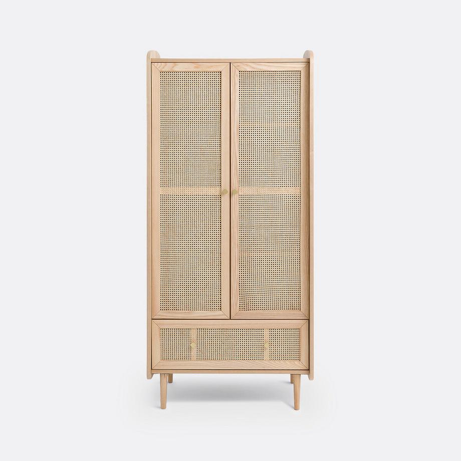 La Redoute Intérieurs Kinderschrank Tempa mit Rattangeflecht  