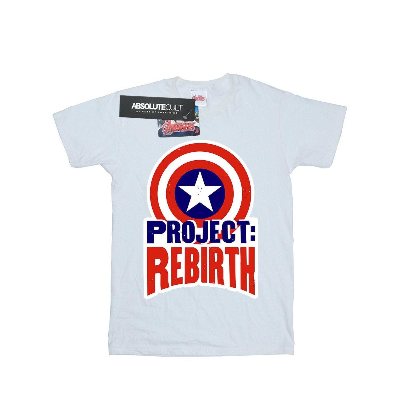 Image of Captain America Project Rebirth Tshirt Damen Weiss 3XL