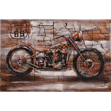 Tableau métal 3D moto visionik 120x80