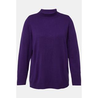 Ulla Popken  Pullover, Stehkragen, Langarm, Rippbündchen 