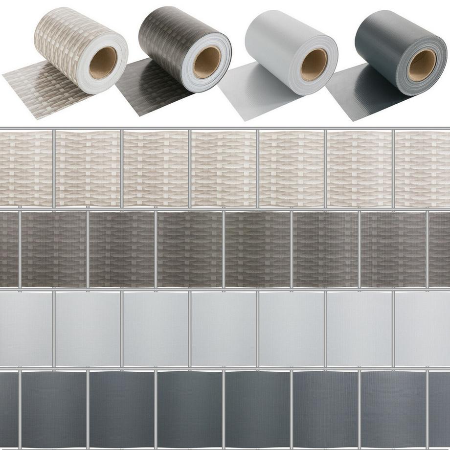 Arebos Balkon Sichtschutz Rolle Sichtschutzrollo Balkonverkleidung 70m Grau  