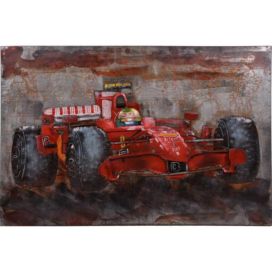 Tableau métallique 3D voiture de course Visionik 120x80