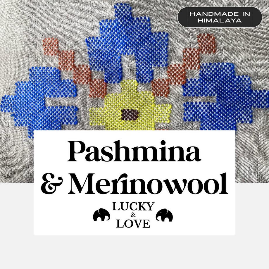 LUCKY & LOVE  Écharpe pashmina & mérinos Trisul 