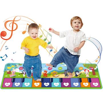 Kinderklaviermatte, Musikmatte Kinder mit 8 Instrumenten 17 Liedern, Baby Tanzmatte Klavier Teppich musikalisches Spiel Kleinkind Spielzeug