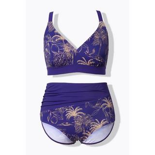 Ulla Popken Bikini motif palmiers sans bonnets souples bretelles réglables  