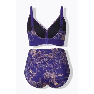 Ulla Popken Bikini motif palmiers sans bonnets souples bretelles réglables  