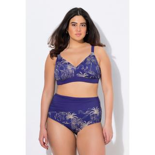 Ulla Popken Bikini motif palmiers sans bonnets souples bretelles réglables  